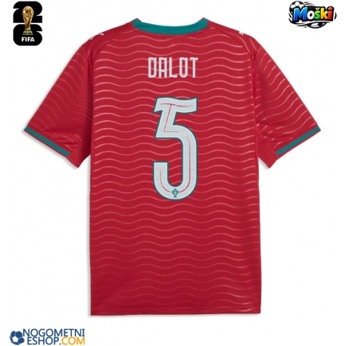 Moški Nogometni dresi Portugalska Diogo Dalot #5 Domači SP 2026 Kratek Rokav
